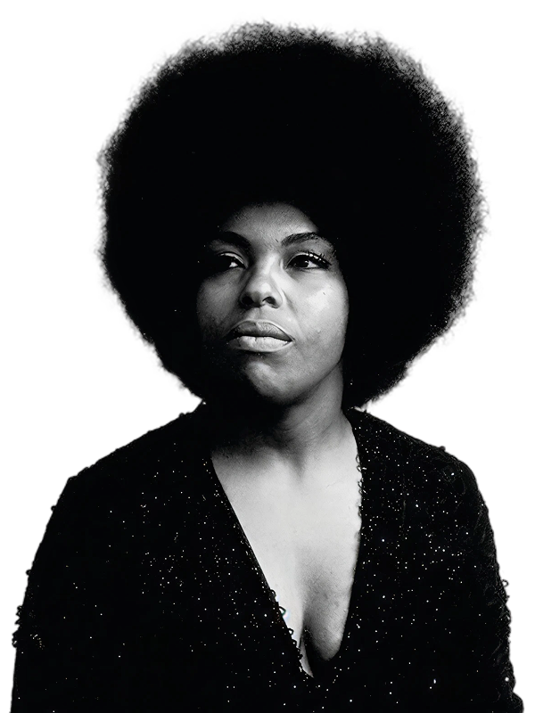 Denise poses for a portrait, gaze directed away from the camera