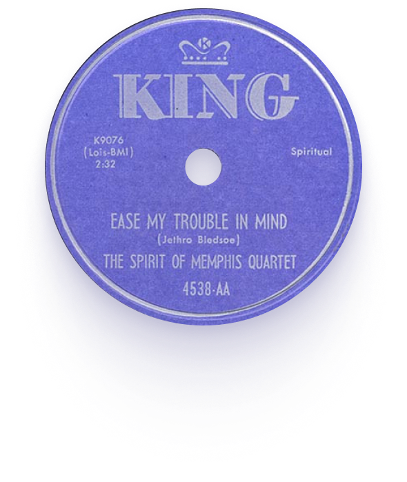 Cropped view of label on phonograph record